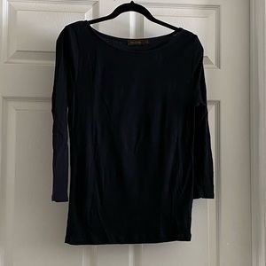 The Limited Ribbed 3/4 Sleeve Top sz M